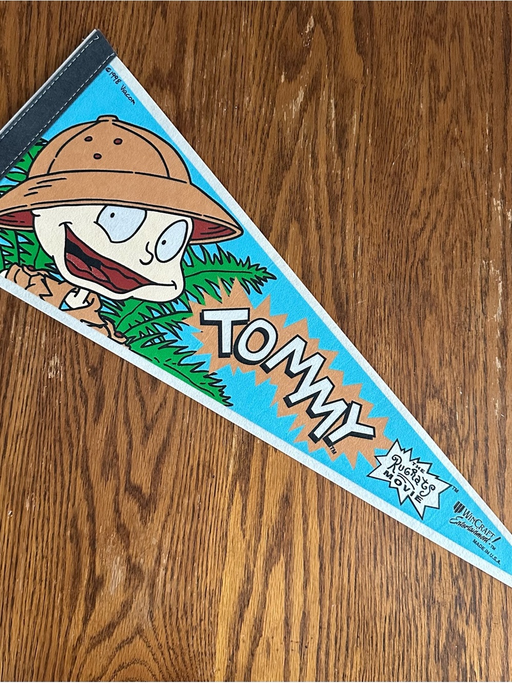 VTG 1998 "The Rugrats Movie" Tommy Pickles Felt Pennant Banner (9" x 24")